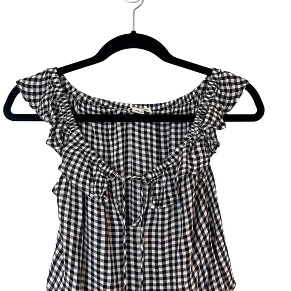 Billabong Peaches Kiss Gingham Off Shoulders Crop Top - Picture 4 of 12
